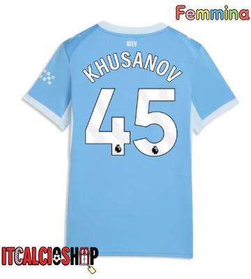 Manchester City Abdukodir Khusanov #45 Prima Maglia Femmina 2026-27 Manica Corta
